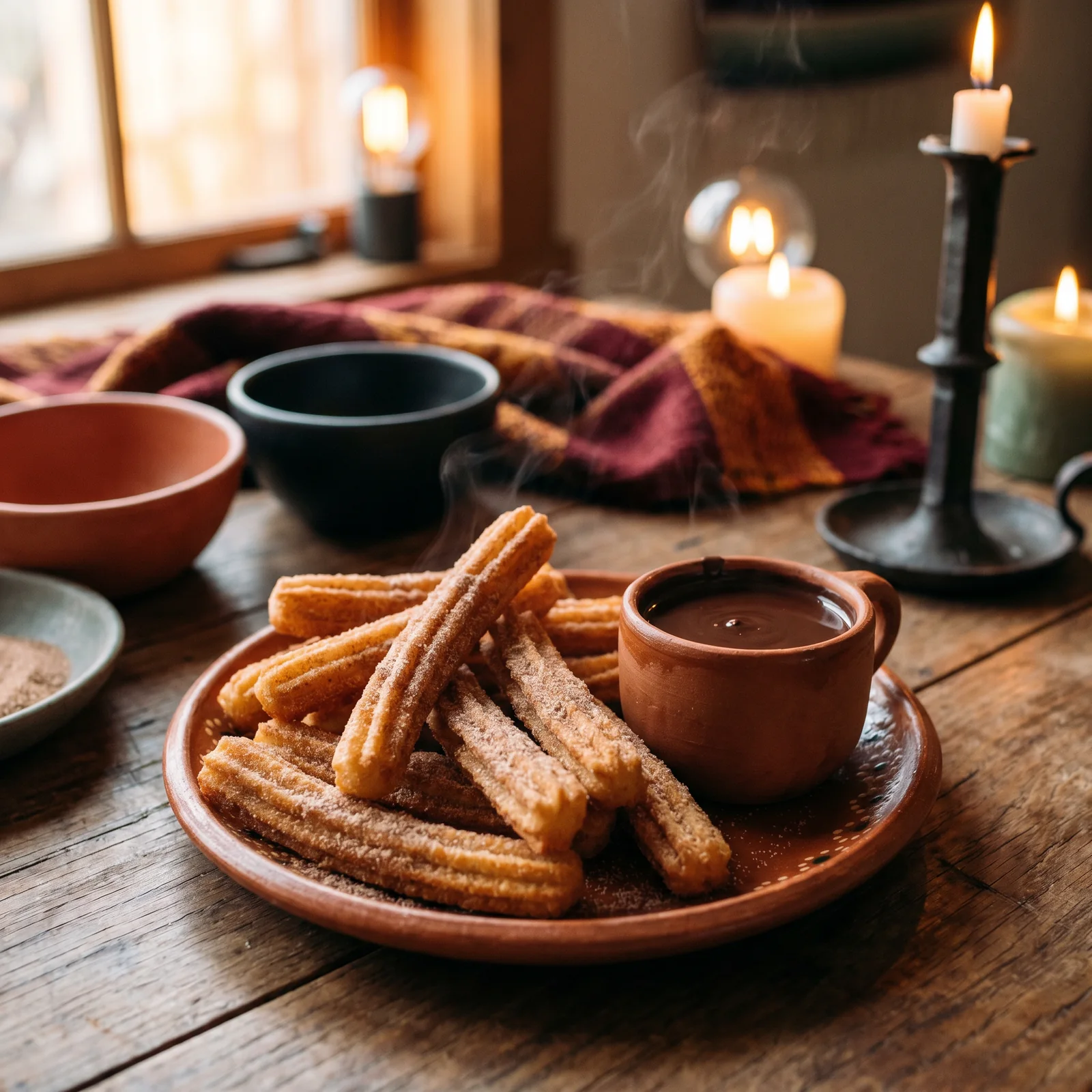 Churros with chocolate