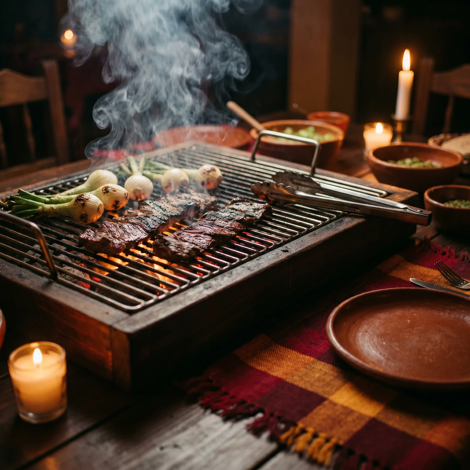 Carne asada on the mesquite grill