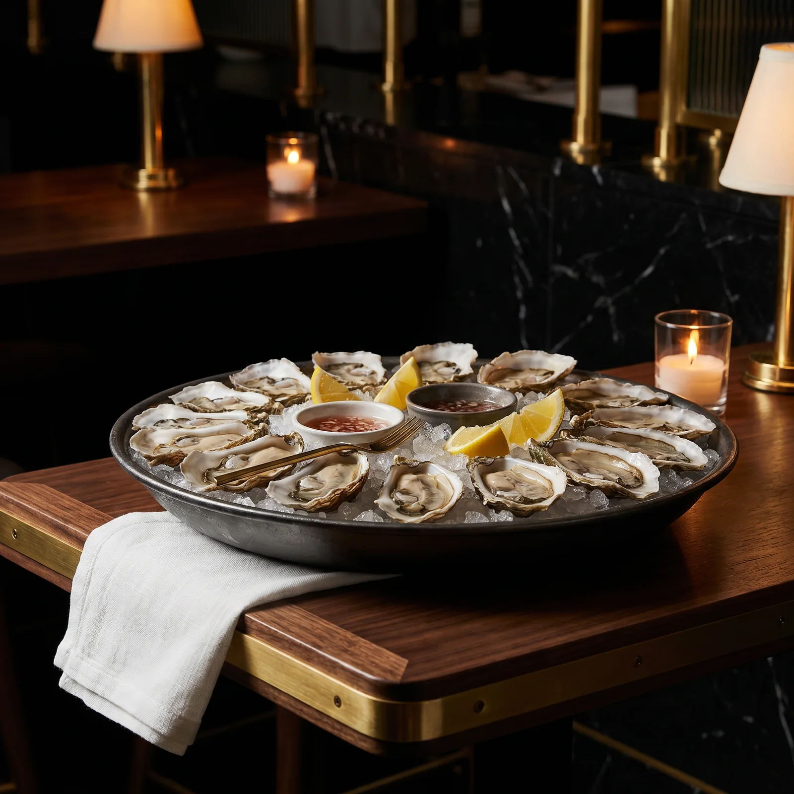 Oysters on the half shell